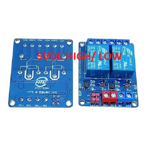 Module 2 Relay 5VDC Với Opto Cách Ly Kích High/Low