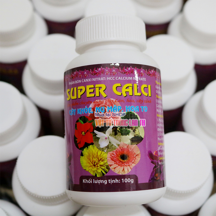 Phân bón Super Calci dưỡng hoa cho lan - lọ 100g