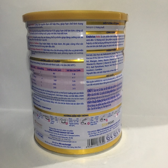Sữa Endolac Baby ( 800g ) date: 10/2025