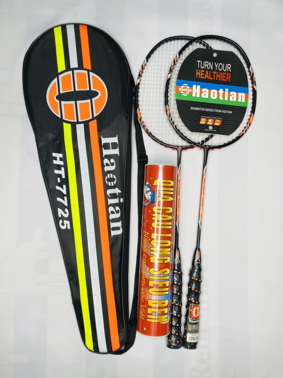 [CHÍNH HÃNG] Combo 2 Cây Vợt Cầu Lông Haotian Tặng ngay hộp Cầu 10 quả ĐỒ TẬP TỐT