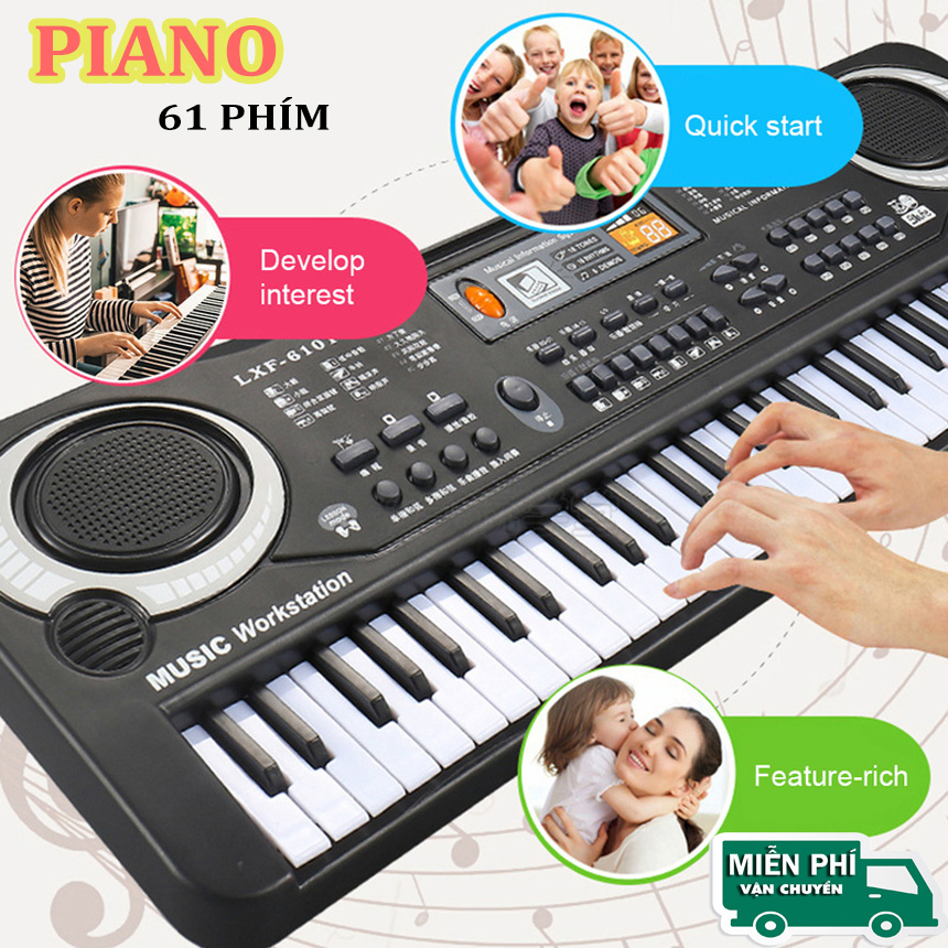 [ Tặng 2 quà ngẫu nhiên ] Đàn Piano - Đàn Piano 61 phím Đàn cho bé Đồ chơi cho bé