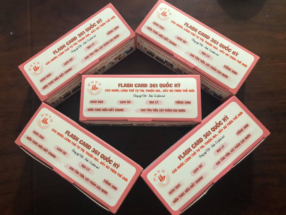 Combo bộ quốc kỳ các nước 361 lá đầy đủ, PHIÊN ÂM TIẾNG VIỆT có hộp sang trọng