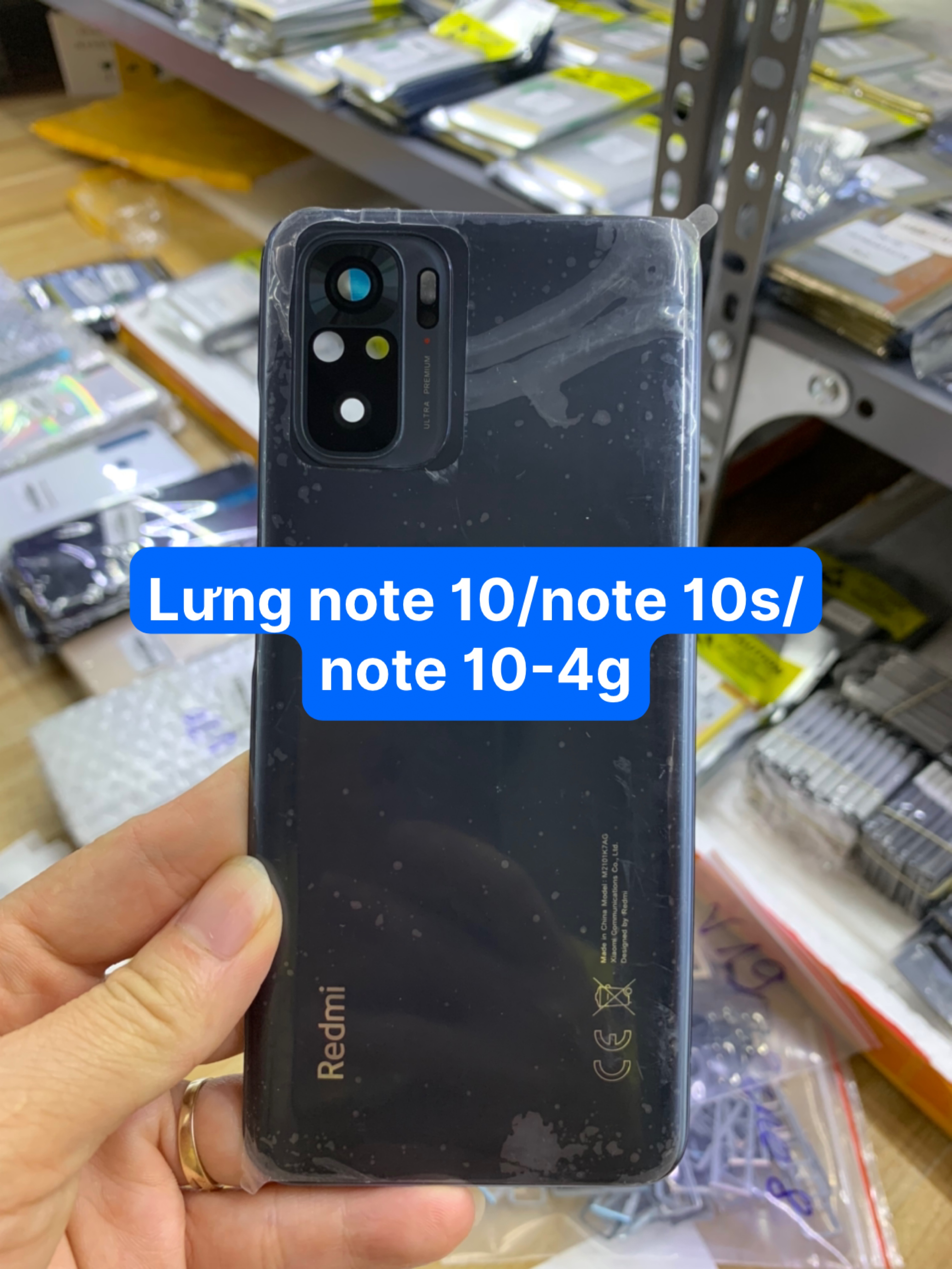 lưng kèm kính camera zin mới điện thoại xiaomi redmi note 10/ note 10s/ note 10-4g