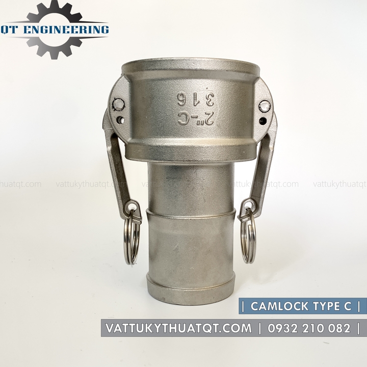 Khớp nối nhanh Camlock INOX 304 Kiểu C (CÁI ĐUÔI CHUỘT) | VATTUKYTHUATQT.COM