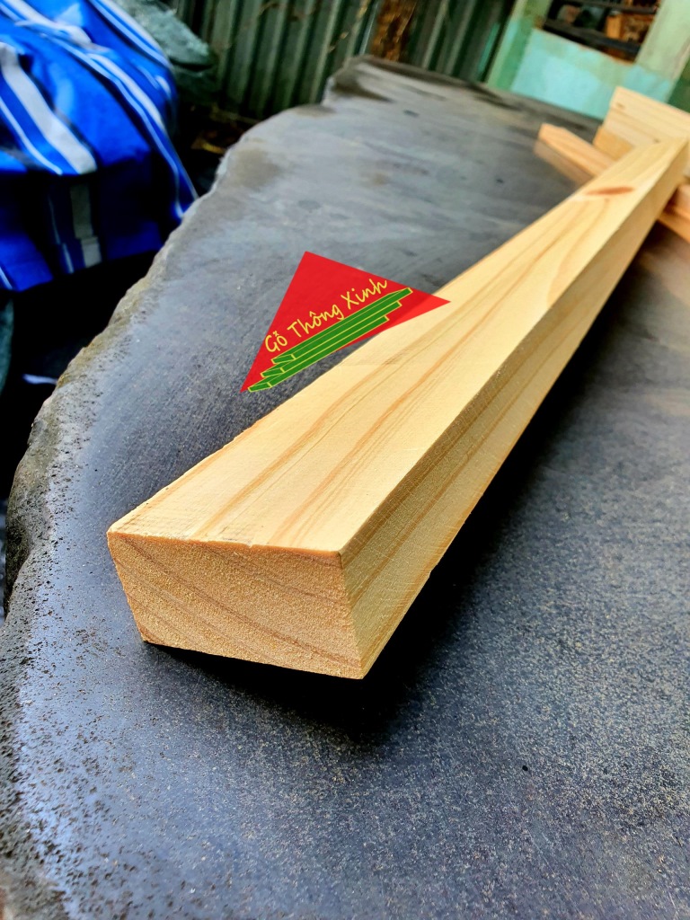 Thanh gỗ thông vuông 3x5cm, dài 1m bào láng 4 mặt, cực đẹp cực chắc chắn, dùng đóng bàn, ghế, làm khung sườn