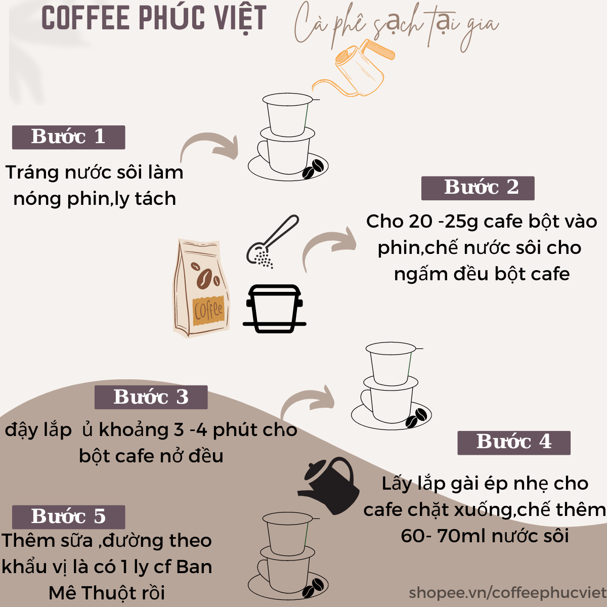 Phin nhôm pha cà phê 25g