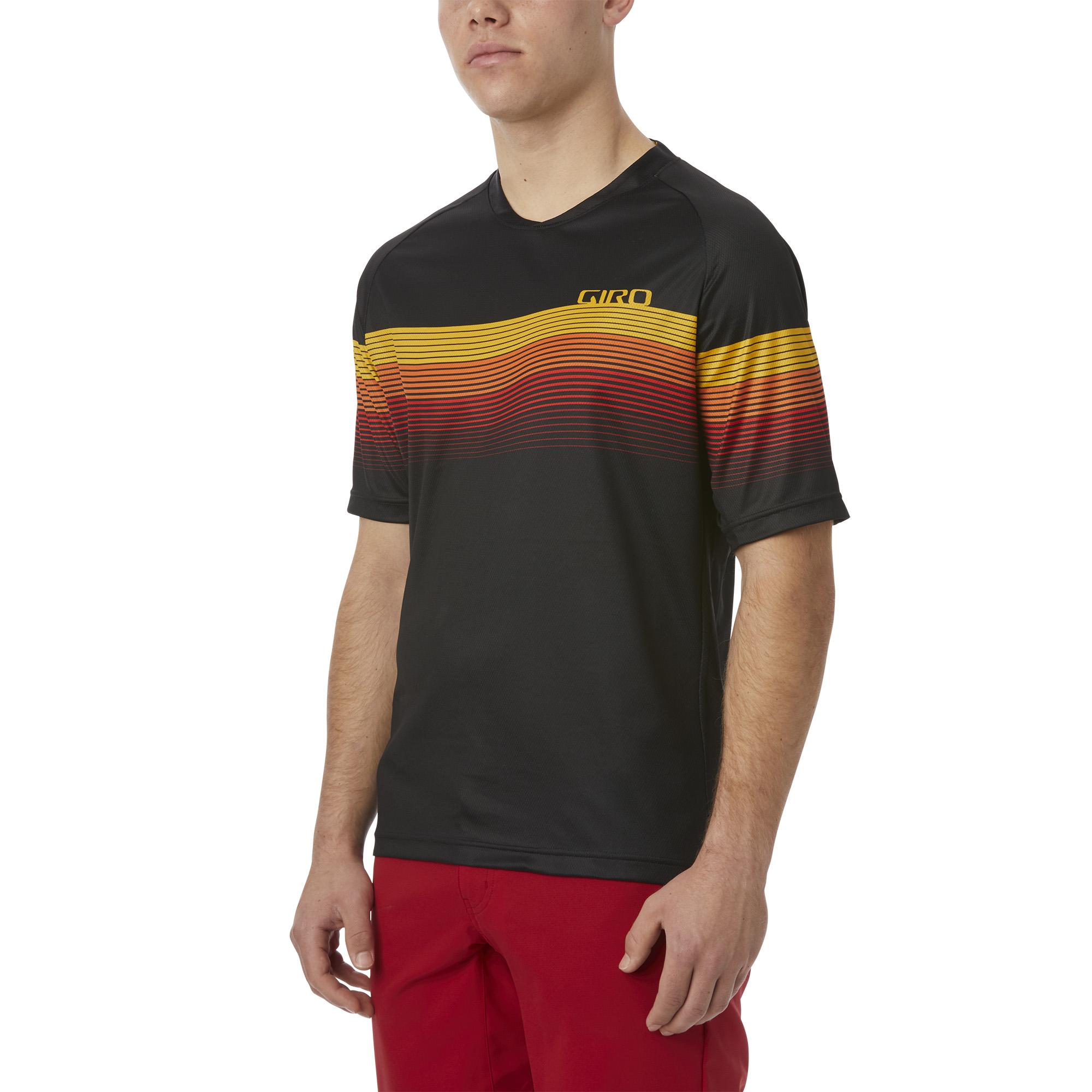 ÁO ĐẠP XE NAM GIRO ROUST JERSEY - BLACK HEATWAVE (ĐEN ĐỎ)