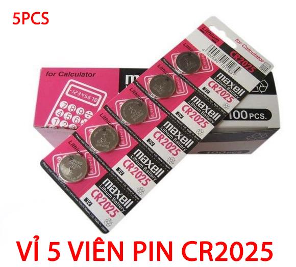 VỈ 5 Viên Pin  Maxell CR2025 Lithium 3V