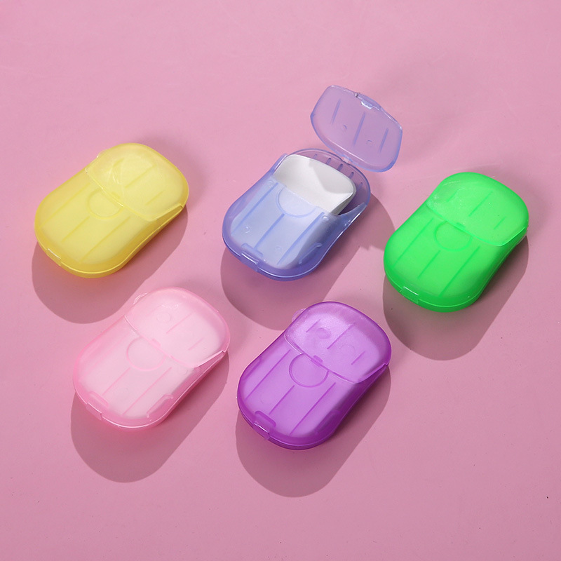 Travel paper soap using a compact