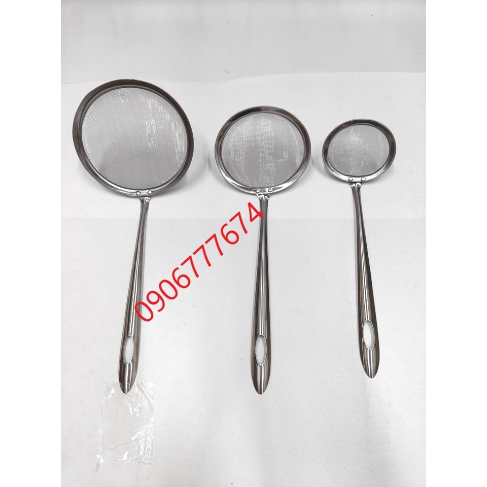 Vá vớt bọt / hớt bọt inox dạng lưới khít , mịn [Ảnh thật] [Có sẵn]