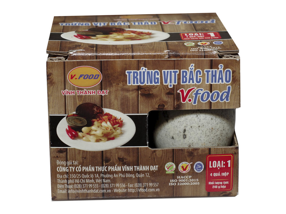 [TPS FOOD] Trứng vịt bắc thảo ăn liền - Vĩnh Thành Đạt (4 Quả/Hộp)