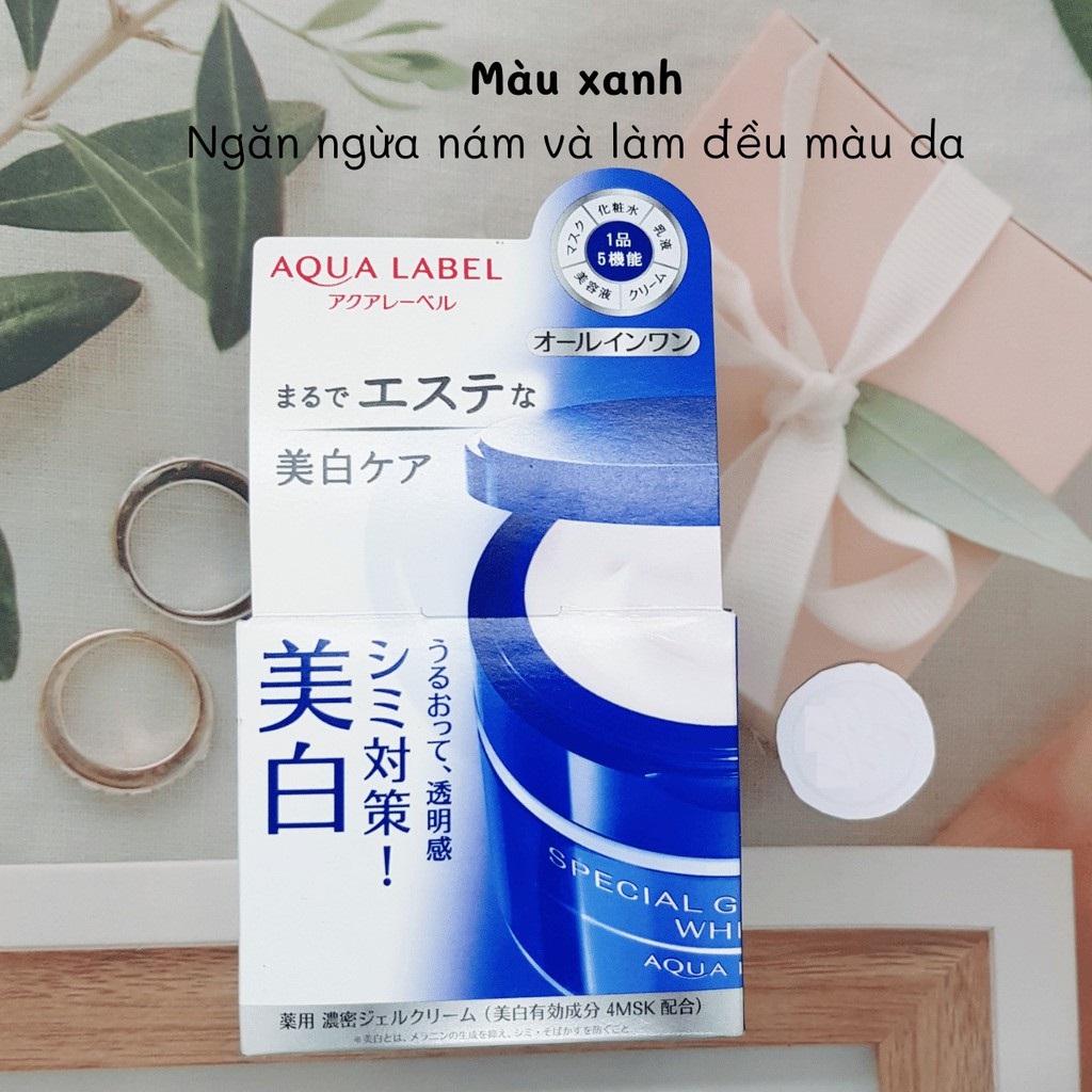 MẪU MỚI - Kem Dưỡng Trắng Da 5in1 Shiseido Aqualabel Xanh