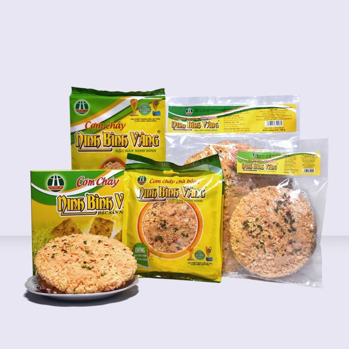 Cơm cháy Ninh Bình Vàng 130g , Cơm cháy chà bông, Đặc sản cơm cháy Ninh Bình.Cơm cháy Đại Long.
