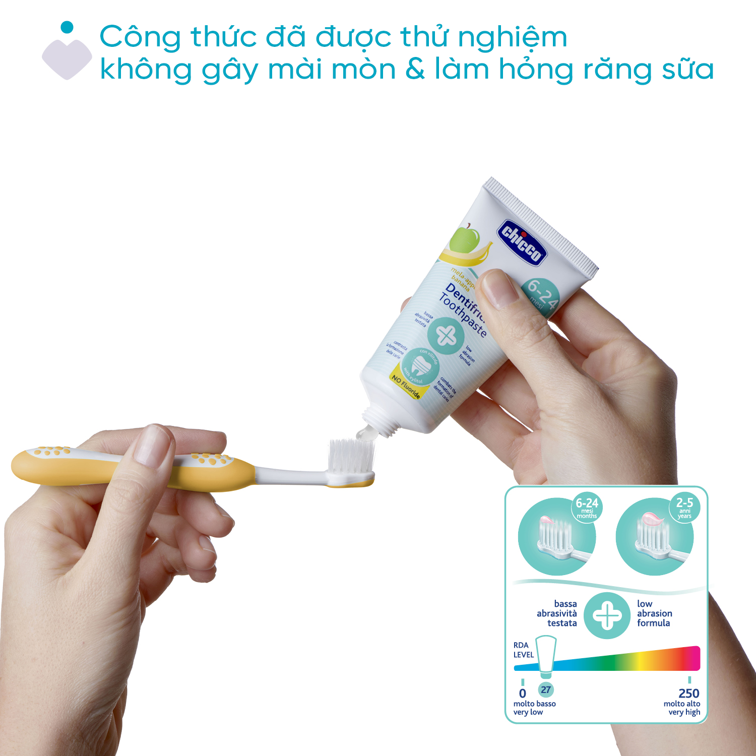Kem đánh răng hương Chuối - Táo Chicco 6M+