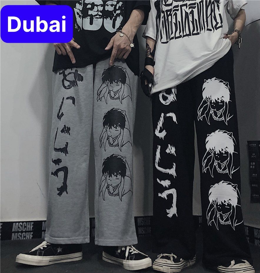 QUẦN JOGGER THỂ THAO NAM NỮ ỐNG RỘNG SUÔNG HARAKURU MẶT NGƯỜI CHẤT NỈ DÀY DA CÁ HOT TREND NHẬT BẢN CAO CẤP - DUBAI FASHION