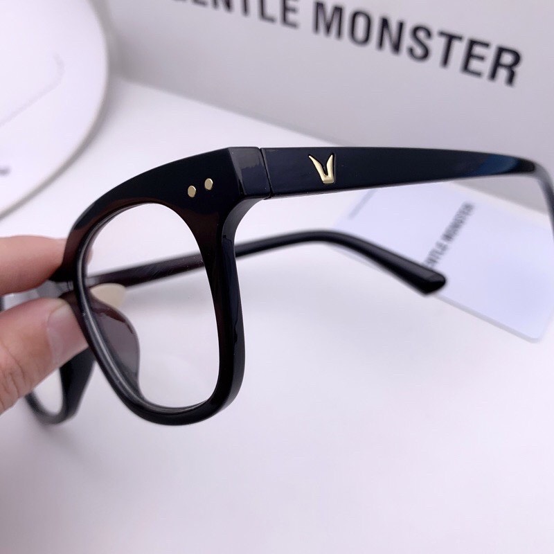 Kính chữ V giả cận nam nữ phong cách Hàn Quốc chống tia UV, kính mát thời trang mắt kính không độ thay được tròng cận Hottrend 2021 siêu hot 017