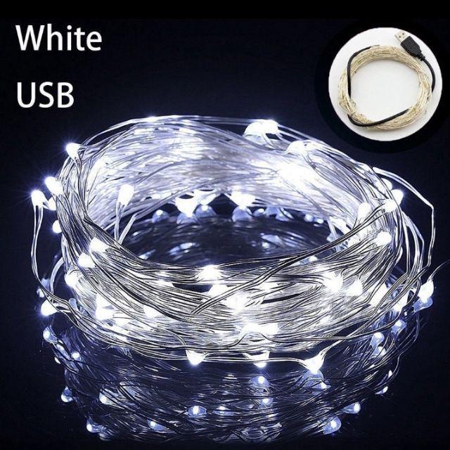 Dây Đèn LED Đom Đóm Fairy Light 5/10/20M Dùng Cổng USB