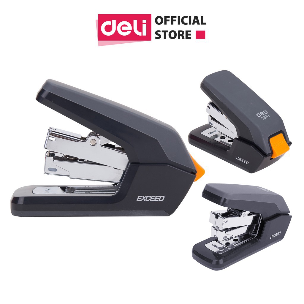 Dập ghim trợ lực deli 370 - 25 trang - giảm 30% lực tác động - ghim 24/6 & 26/6
