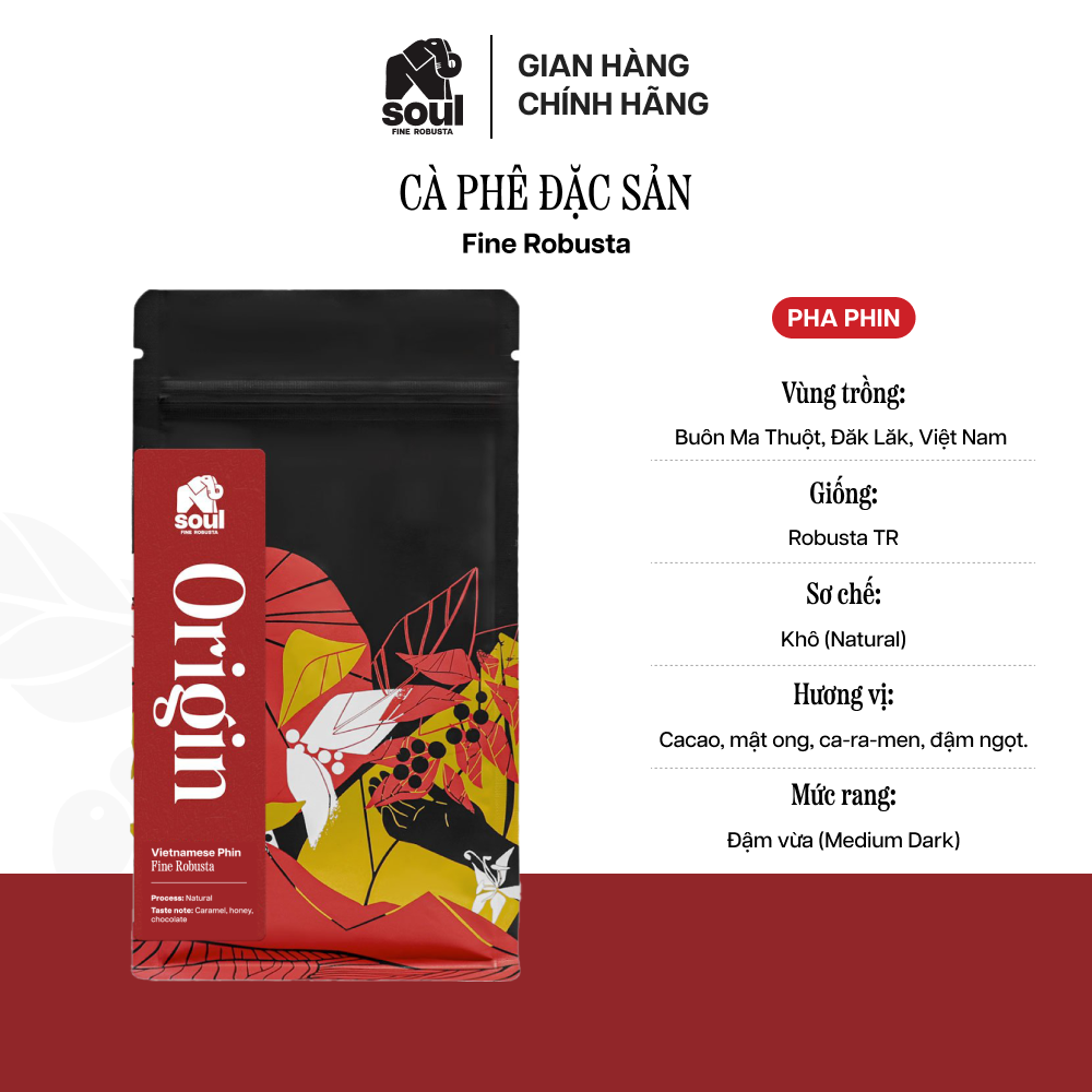 SOUL SPECIALTY COFFEE | Dòng cà phê đặc sản FINE ROBUSTA Lâm Đồng | Arabica Catimor Washed - Robusta Tr Natural - House Blend | Cà phê pha phin chất lượng thơm ngon