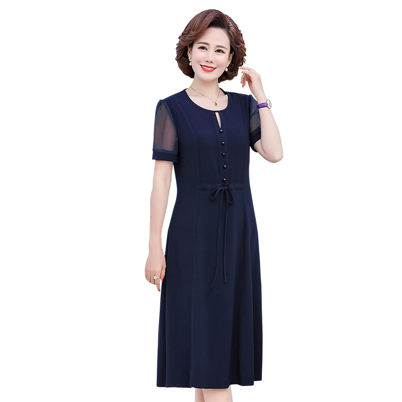 Đầm dự tiệc nữ trung niên sang trọng Vinfa ,chất mát kiểu dáng thanh lịch nhẹ nhàng dễ phối phụ kiện