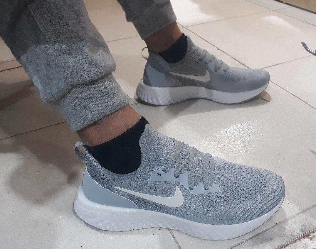 Giày Sneaker Epic React Flyknit Silver - Giày Gym - Giày chạy bộ - Giày thể thao
