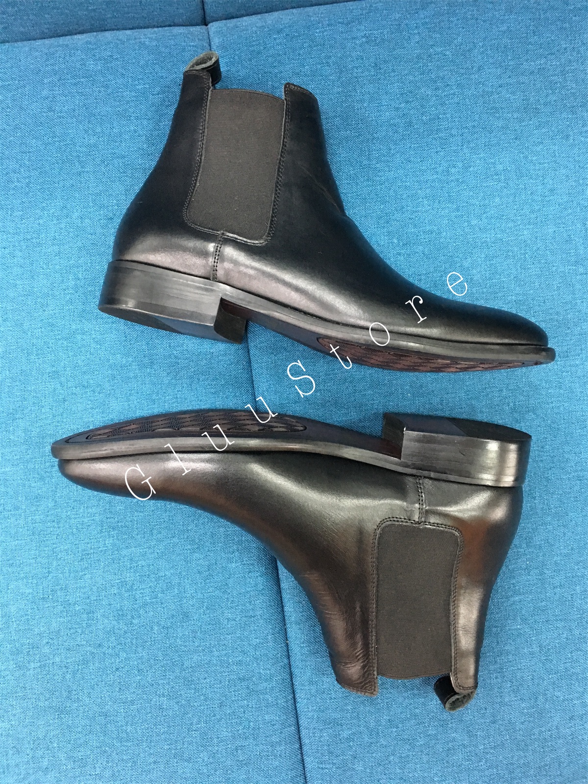 Giày da nam Chelsea Boots da bò thật Đế Phíp Gỗ Plus 2020