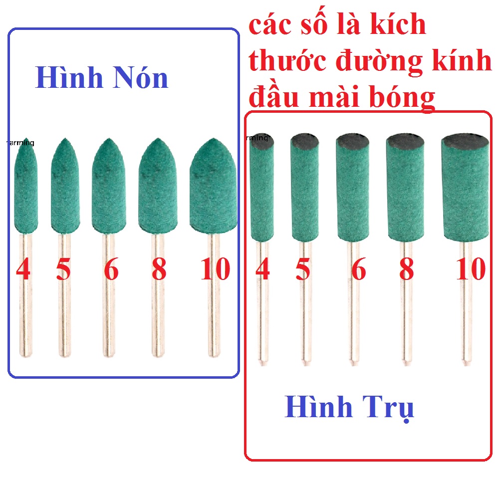 Mũi cao su đánh bóng đánh bóng inox và các sản phẩm kim loại - mũi đá mài đánh bóng mịn