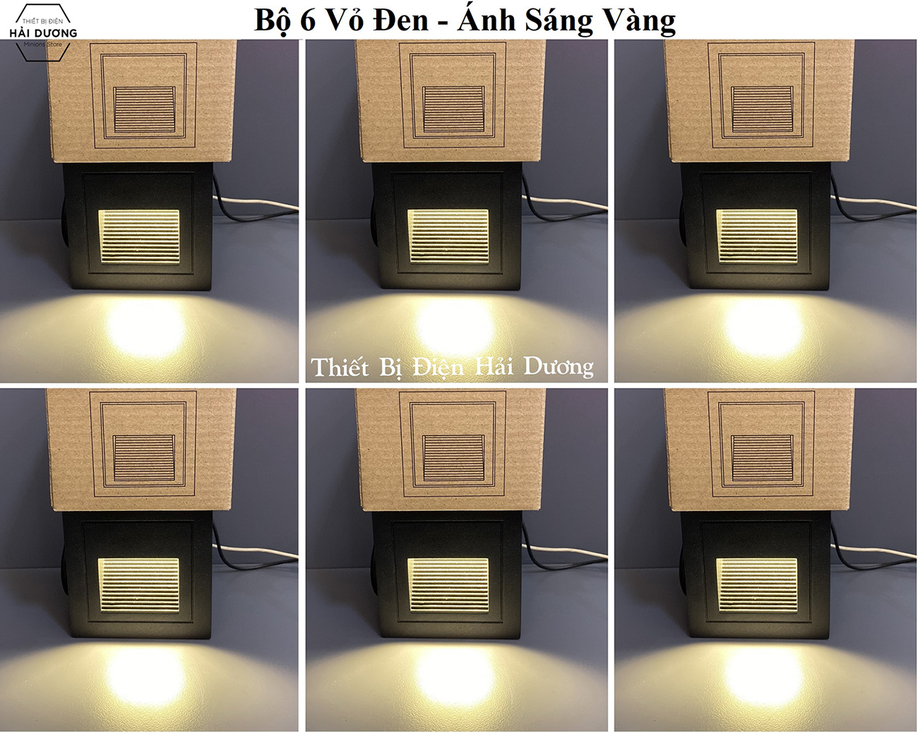 Combo Bộ 6 Đèn Led Âm Tường Chân Cầu Thang , Thân Chân Tường , Chống Nước DA01 - Bảo Hành 12 tháng