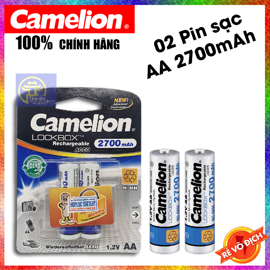 Pin sạc AA Camelion 2700mAh (Trắng)