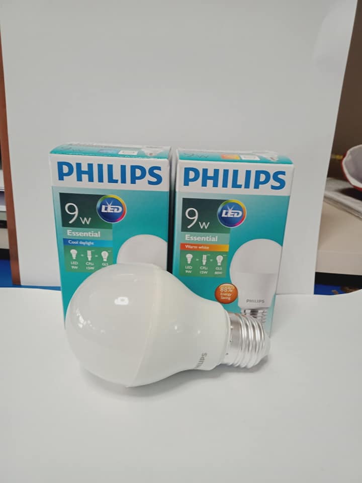 Bóng đèn led bulb 9W E27 Essential Philips trắng, vàng