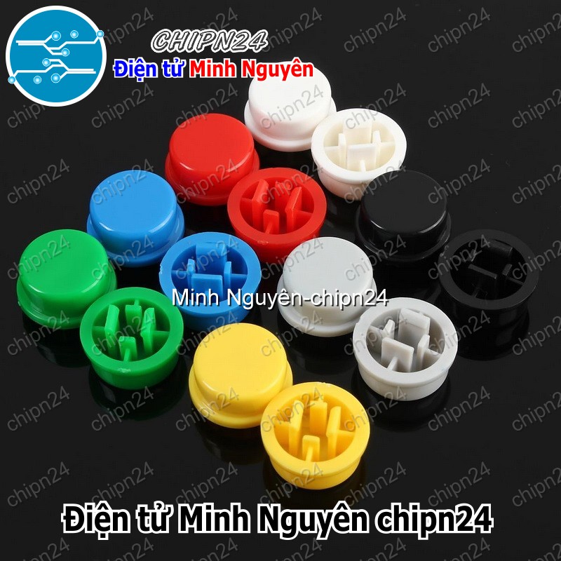 [10 cái] (F68) Nắp chụp nút nhấn 12x12 B3F-4055 (Đỏ/Vàng/Xanh Lá/ Xanh Dương/Trắng/Đen/Xám) - [Chọn Loại] - HHH.00134