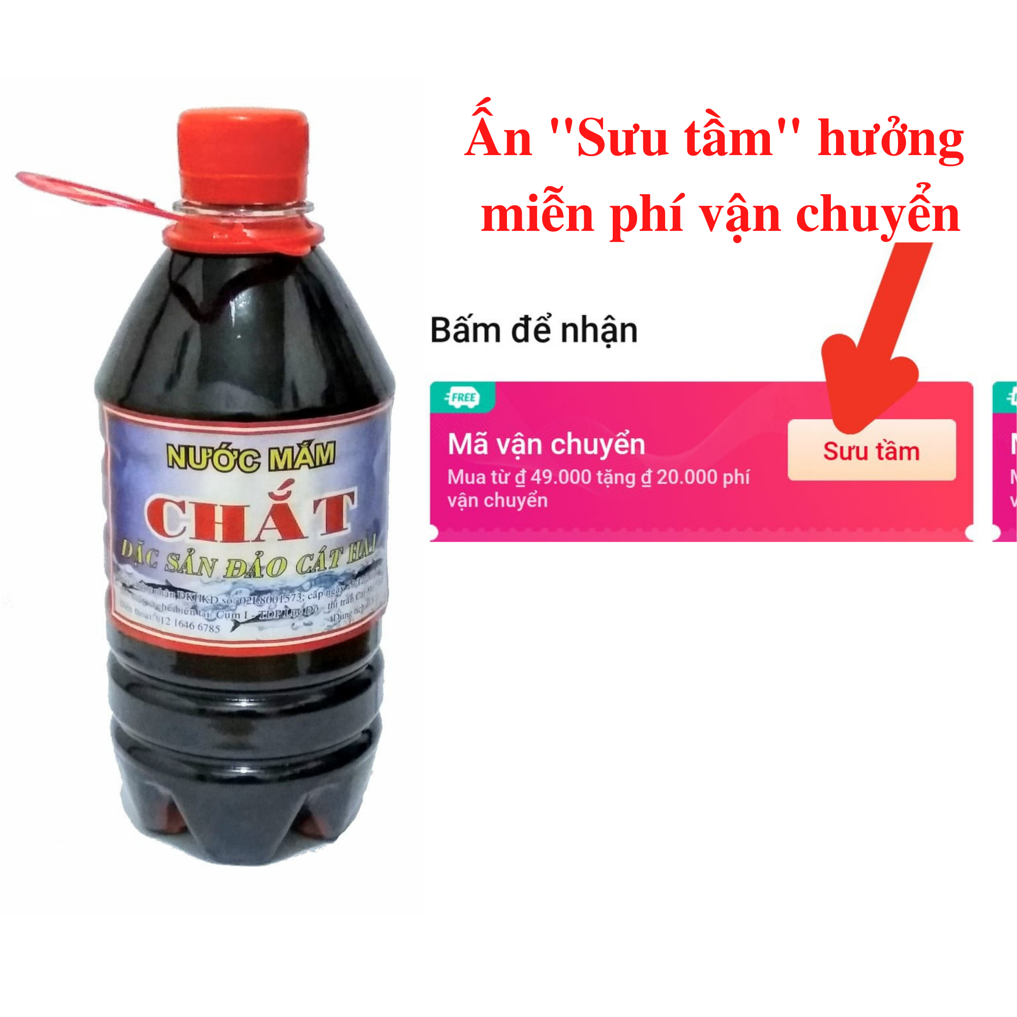 Nước mắm Chắt Cá Quẩn Cát Hải (0.5 lít)