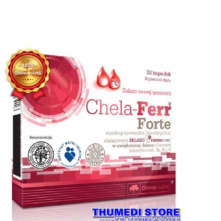 Viên bổ sung sắt Chela - Ferr Forte - Giúp bổ sung sắt và các vitamin cần thiết cho người bị thiếu sắt , phụ nữ mang thai và đang cho con bú.