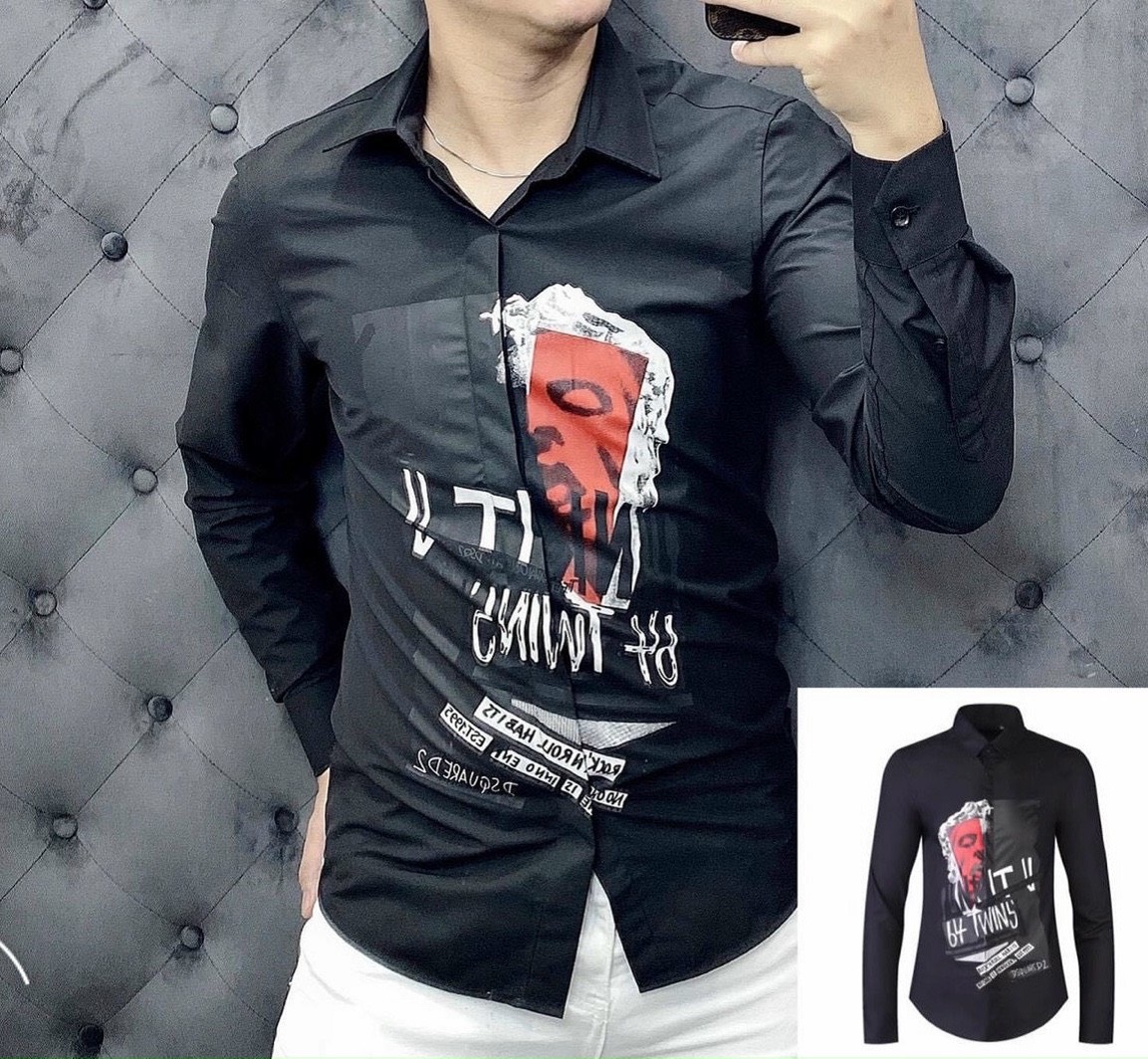 [Hoàn Tiền 15%] [HCM]Áo sơ mi nam phối chữ cao cấp ( Tặng khẩu trang)