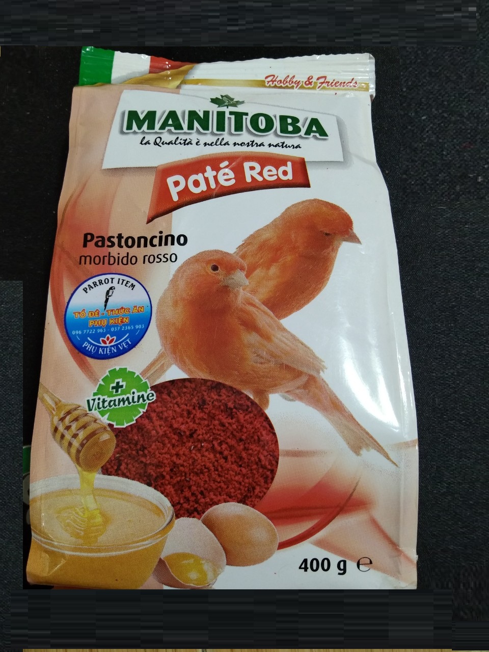 1 gói cám đỏ ý cho yến hót manitoba