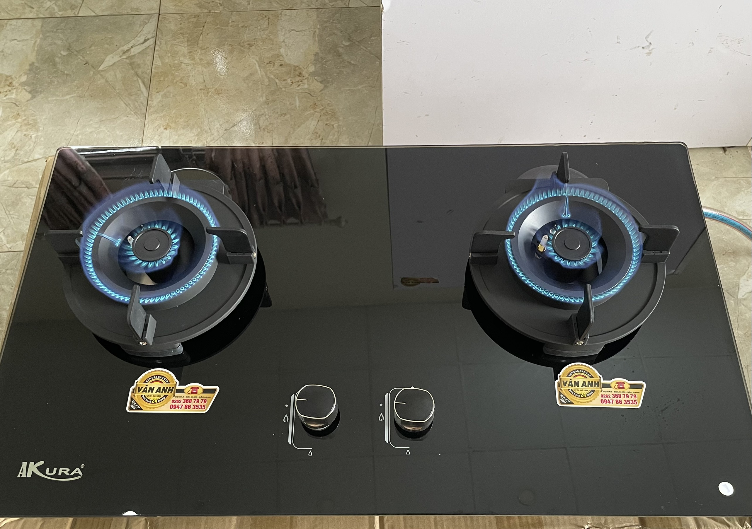 Bếp gas âm lật ( AKURA ) ngắt gas tự động