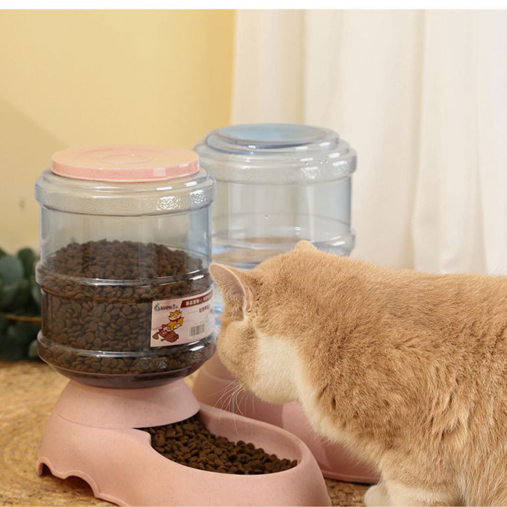 Bình Đựng Thức Ăn Cho Chó Dung Tích Lớn Máy Uống Nước Máy Uống Nước Cho Mèo Máy Cho Thức Ăn Tự Động Cho Thú Cưng Bát Cho Mèo 3.8L Cho Uống Nước