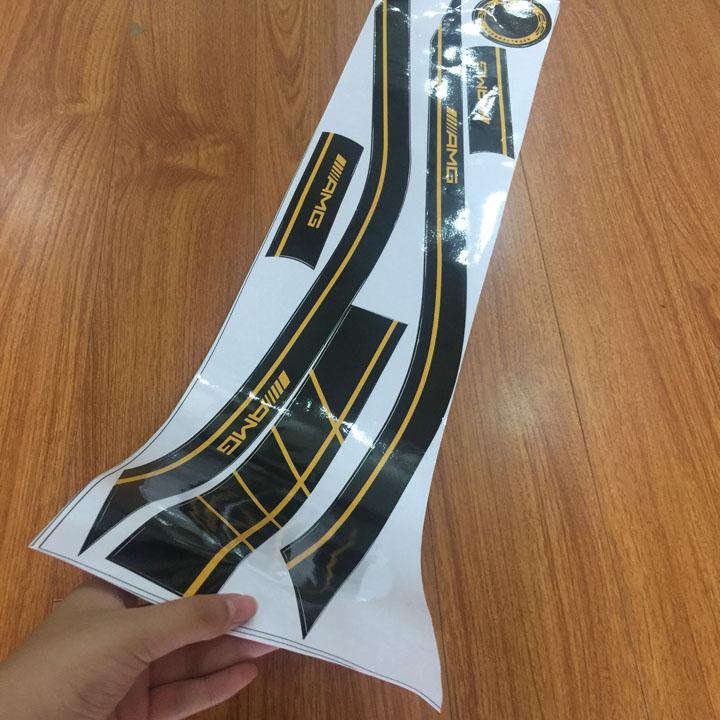 Tem AMG dán xe SH màu vàng đen