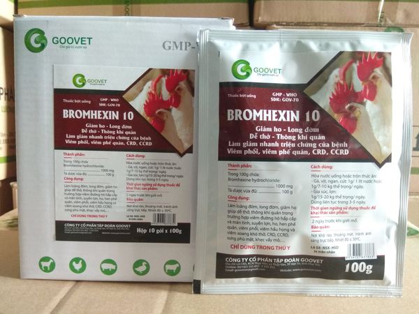 GIẢM HO LONG ĐỜM BROMHEXIM 10
