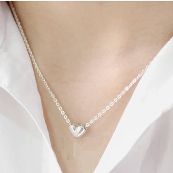 Dây chuyền tim, dây chuyền bạc mặt tim, dây tim bạc, dây bạc tim, dây chuyền bạc tim, dây tim phồng