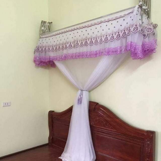 Màn khung xếp gọn vải tuyn lạnh loại đẹp (nhận đặt kích thước theo yêu cầu)
