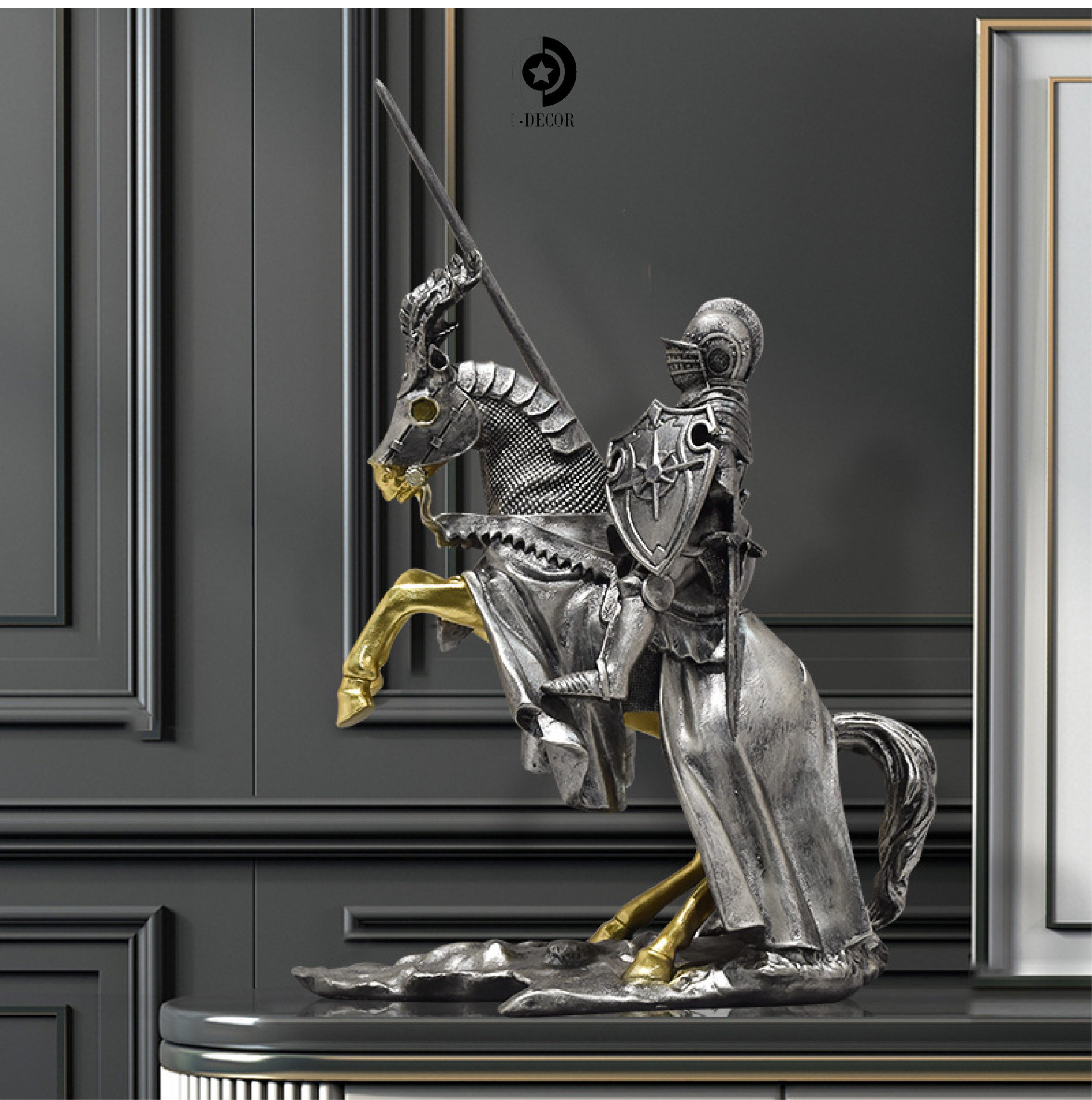 Roman knight ride out ancient Greek decorative desk decor