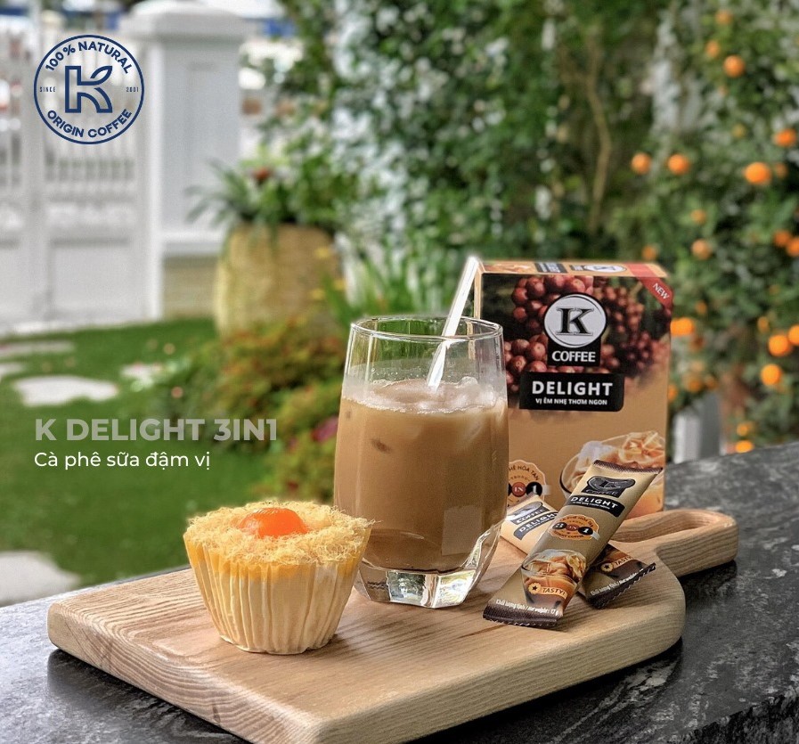 10 gói K Coffee Delight 3in1 17g - Vị Tự Nhiên