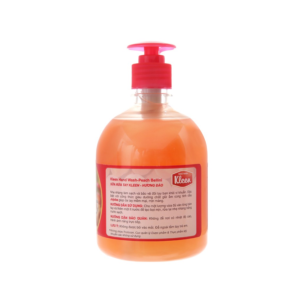 Nước Rửa Tay Kleen 500Ml Hương Đào