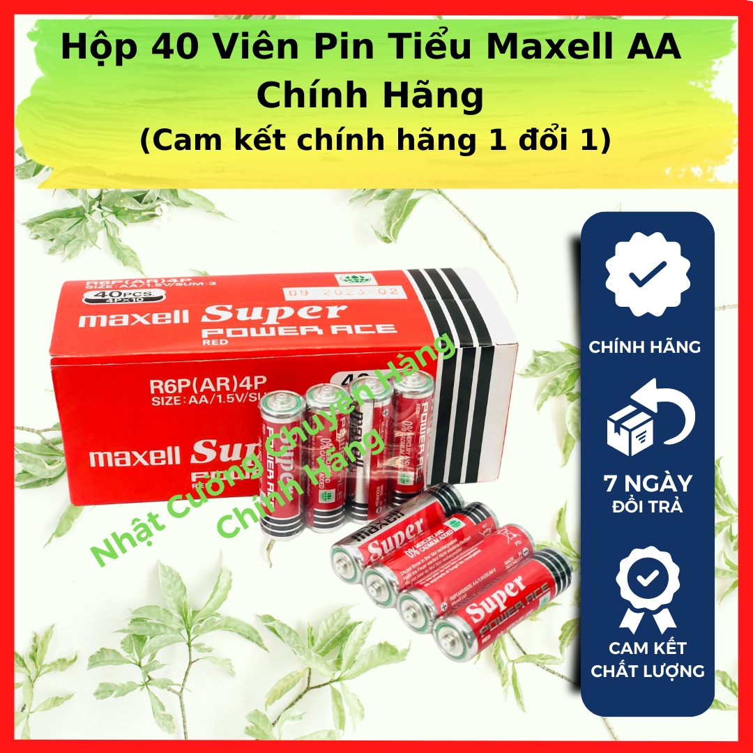 Hộp 40 viên pin tiểu maxell aa chính hãng