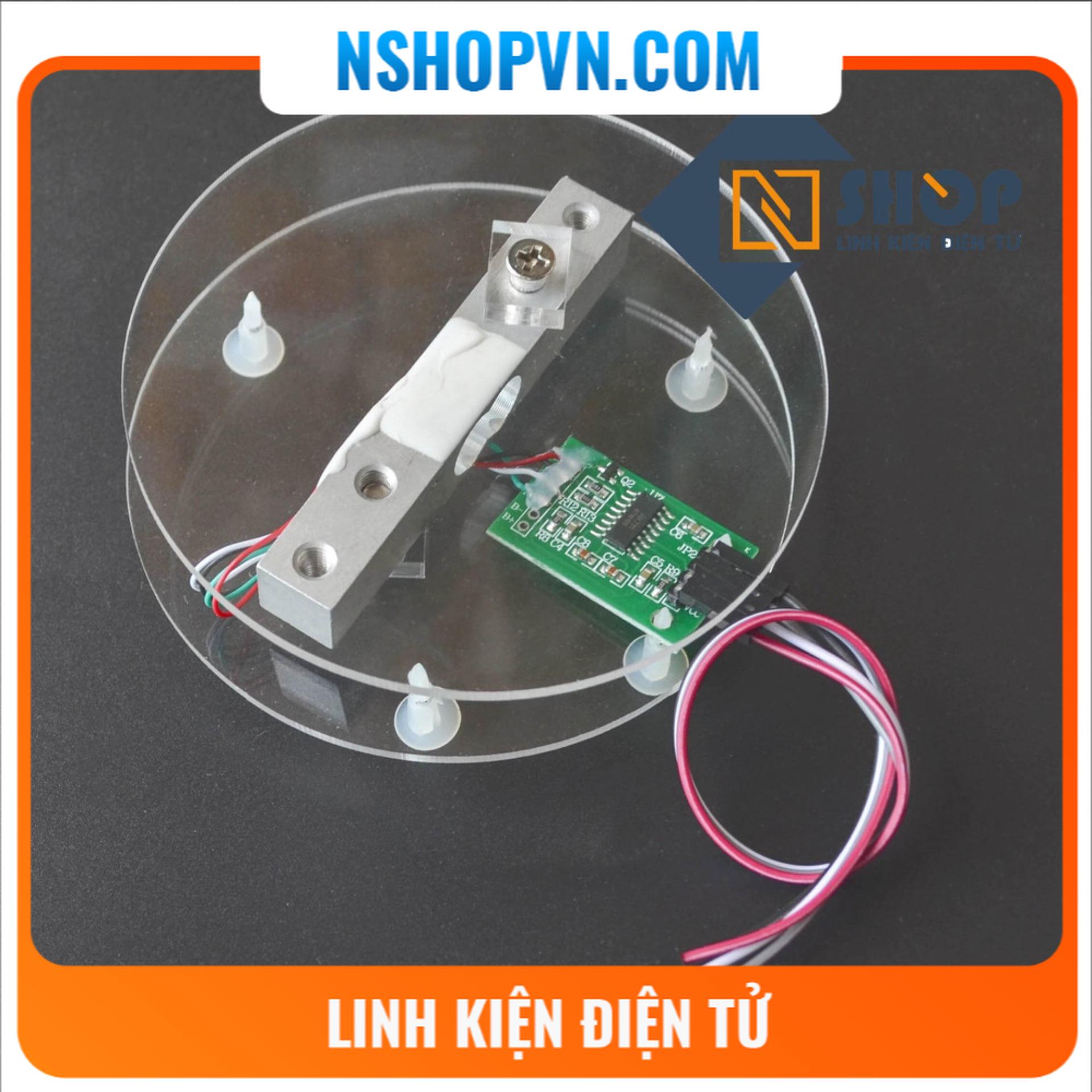 Bộ Cảm Biến Cân Nặng Loadcell 5kg + Khung Bàn Cân Mica