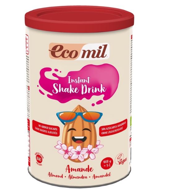 Date 2/25 Sữa bột Ecomil hạnh nhân không đường 400g.
