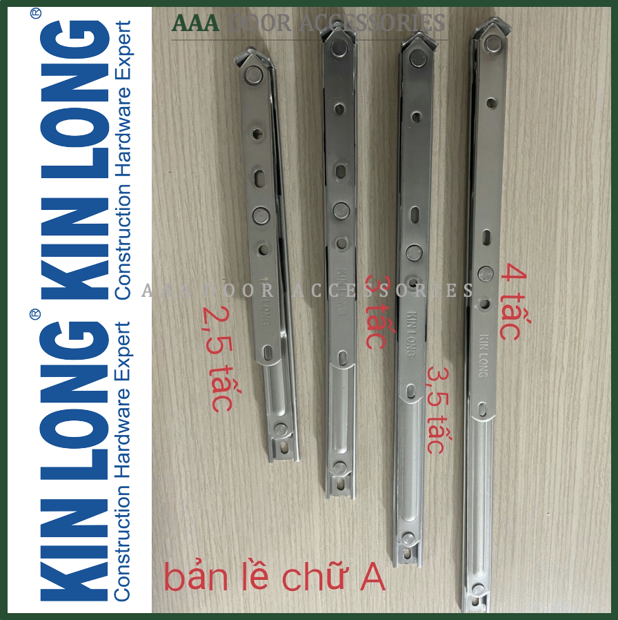 1 cặp Bản lề chữ A KinLong cho cửa nhôm mở quay hệ XingFa