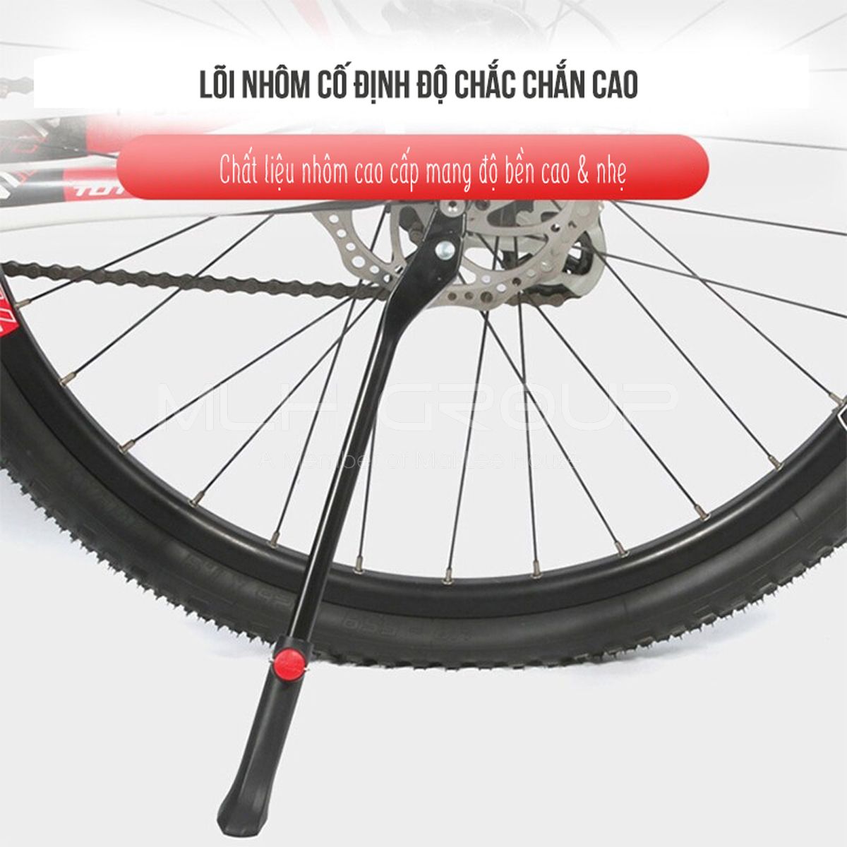 Chân chống xe đạp thể thao hợp kim nhôm siêu nhẹ phù hợp bánh xe 22-29 inch cho xe đạp địa hình, leo núi, MTB, xe đạp đua MLH