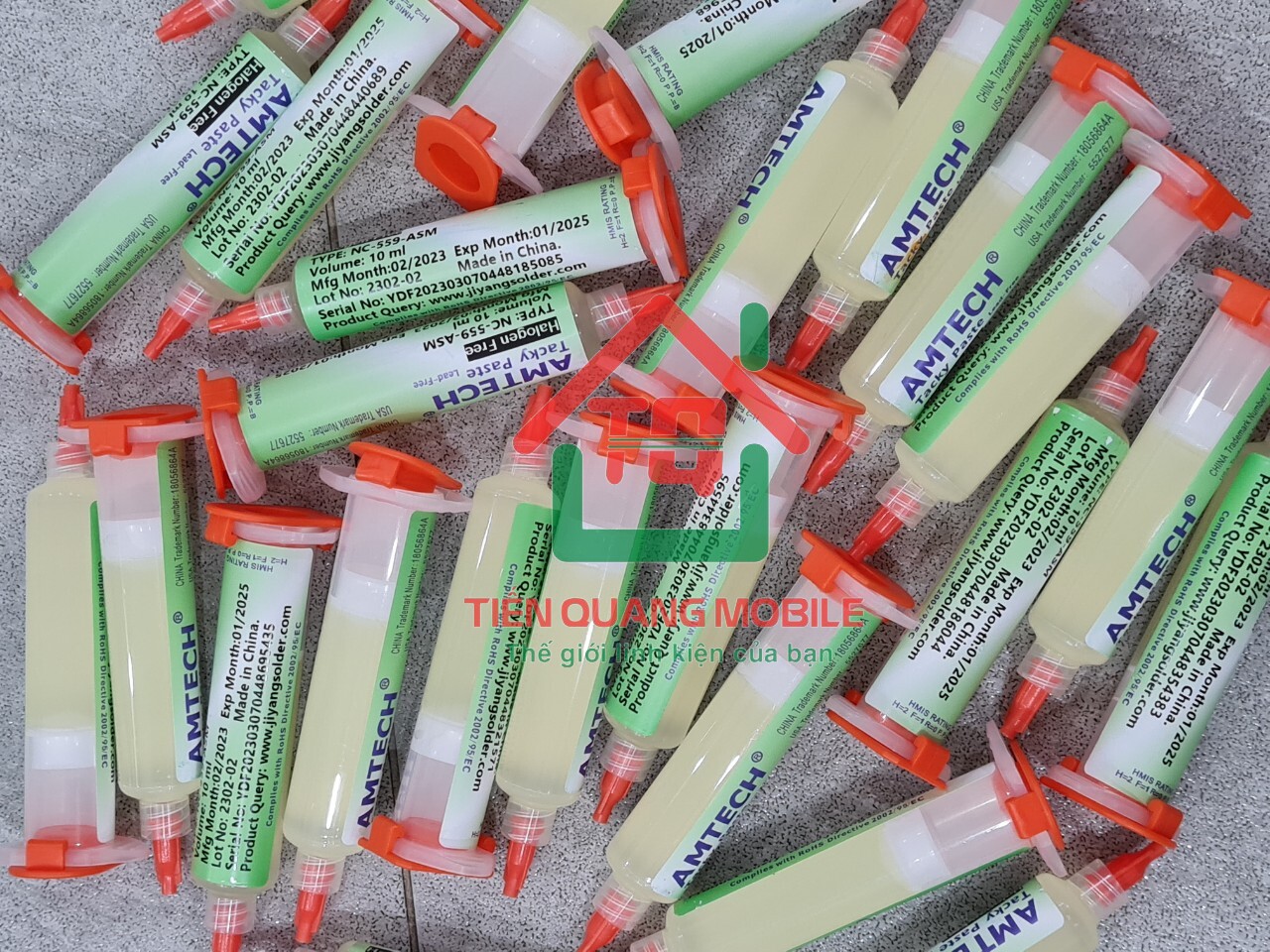 Mỡ hàn tuýp Amtech NC-559-ASM 10ml (không Halogen)
